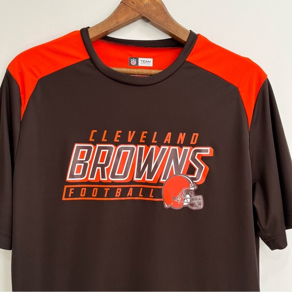 NFL Cleveland Browns Shirt Men’s Large Logo Graphic‎ T Team Apparel Stretch - Picture 3 of 7